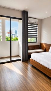 Phòng ngủ giường King Bleu Marin Đông Kinh Nghĩa Thục
